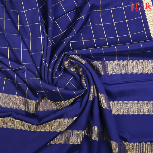 PSR Silks presents a Admiral Blue colored Mysore Silk saree.