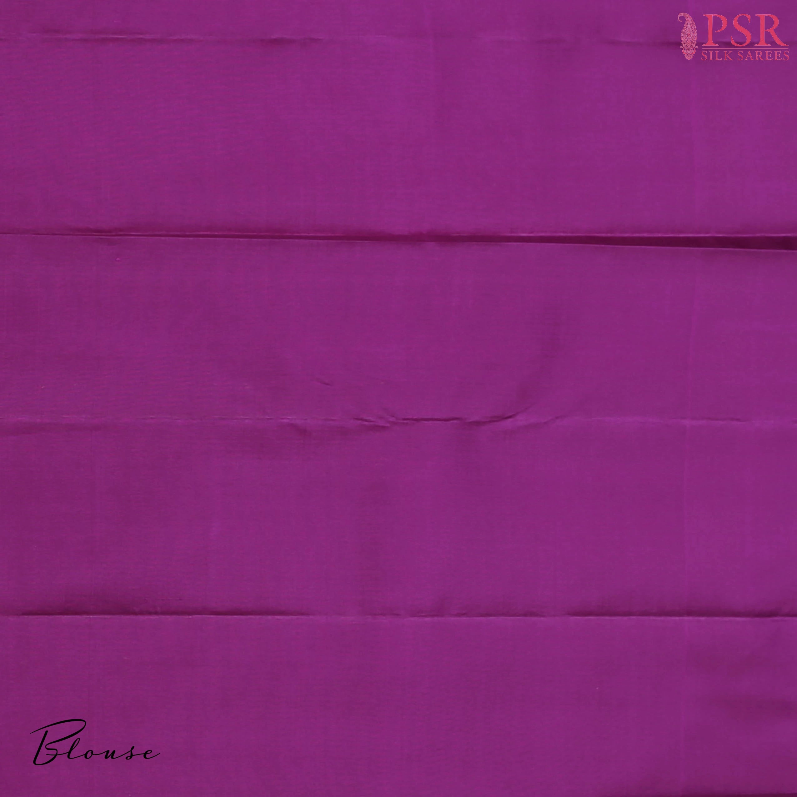 PSR Silks presents a Beige Fancy Kanchipuram Silk Saree, elegantly paired with a striking Magenta Purple combination. A timeless blend of tradition and grace