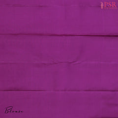 PSR Silks presents a Beige Fancy Kanchipuram Silk Saree, elegantly paired with a striking Magenta Purple combination. A timeless blend of tradition and grace