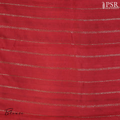 PSR Silks proudly presents a regal Black&nbsp;Banaras Jute Silk Saree, paired with a rich Red combination. 