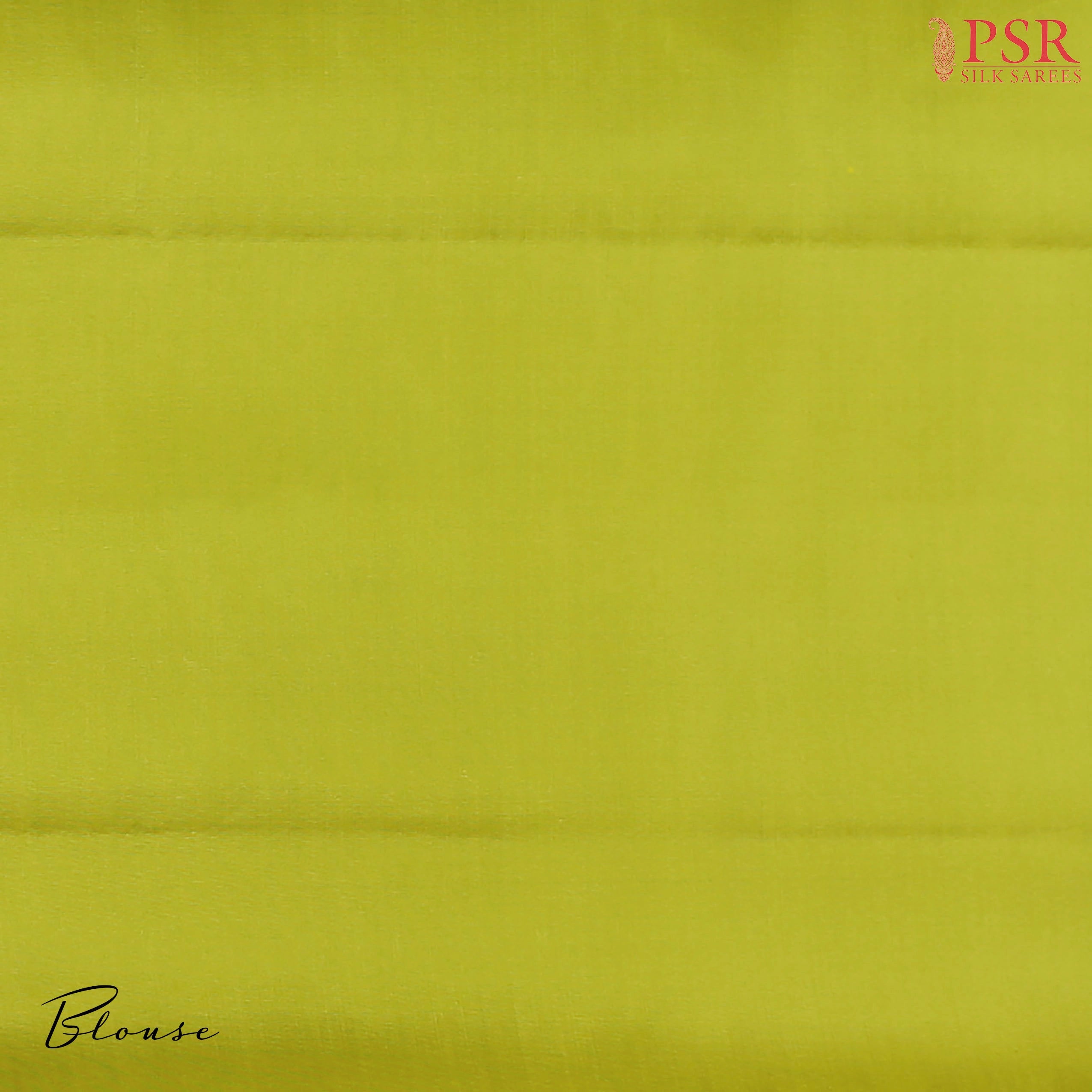 PSR Silks presents a Black Fancy Kanchipuram Silk Saree, elegantly paired with a striking Chartreuse Green combination. A timeless blend of tradition and grace!