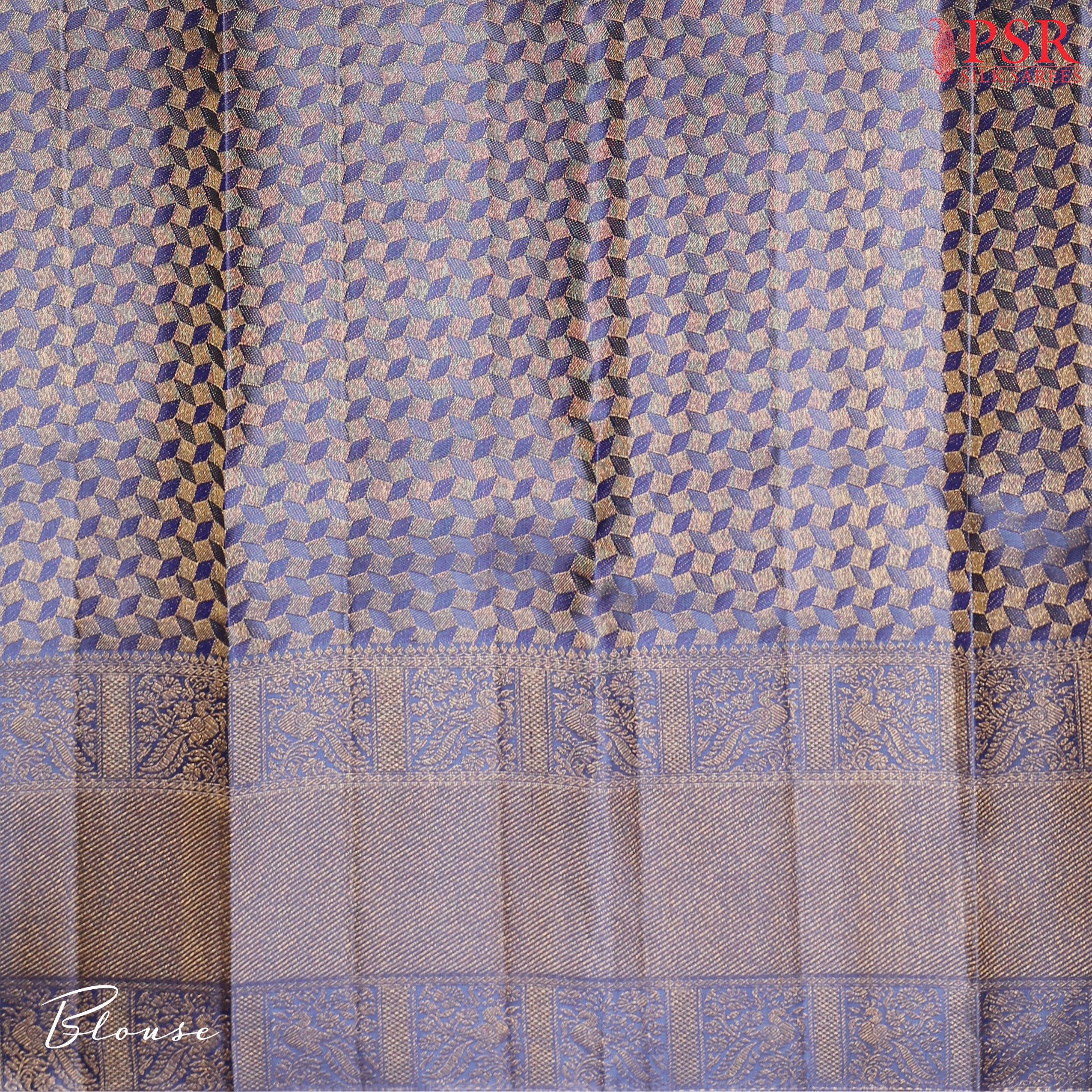 his Citrus Yellow &amp; Dark Steel Blue Kanchipuram Silk Saree from PSR Silk Sarees is a radiant addition to the "Vaichitrya Kanjivaram" collection