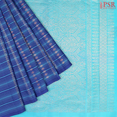 PSR Silk Sarees presents a Cobalt Blue&nbsp;Soft Silk Saree, beautifully complemented with an Light Blue combination. 