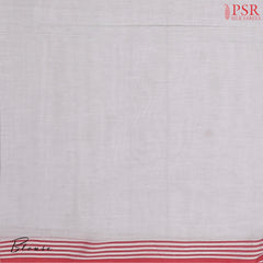 Cool Grey Byloom Cotton Saree with Small Coin Thread Motifs, Thread Work Pallu & Simple Border – PSR Silks