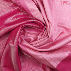 This Cupid Pink & Jam Pink Kanchipuram Silk Saree from PSR Silk Sarees is a graceful addition to the "Vaichitrya Kanjivaram" collection.