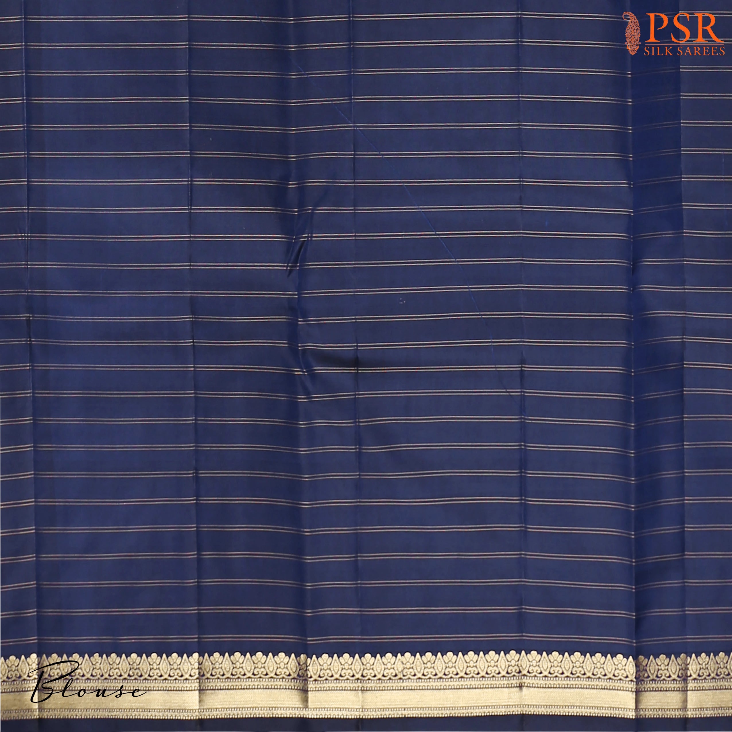 This Dark Blue Arani Silk Saree from PSR Silk Sarees is a perfect blend of tradition and sophistication.