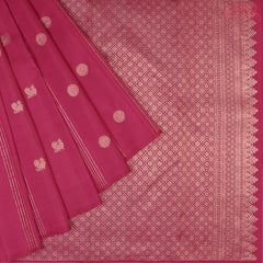 Deep Cerise Kanchipuram Silk Saree from PSR Silk Sarees is a mesmerizing piece from the Smartika Kanjivaram collection