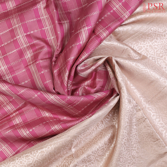 Elevate Your Elegance with PSR Silk Sarees' Dark Onion Pink Soft Silk Saree!