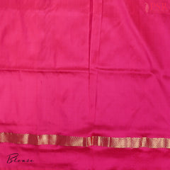 This Dark Slate Grey &amp; Hot Pink Pochampally Silk Saree from PSR Silk Sarees is a statement of elegance and tradition.