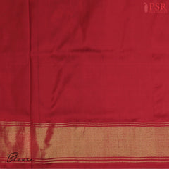 This Dark Turquoise &amp; Red Pochampally Silk Saree from PSR Silk Sarees is a stunning embodiment of heritage and vibrance