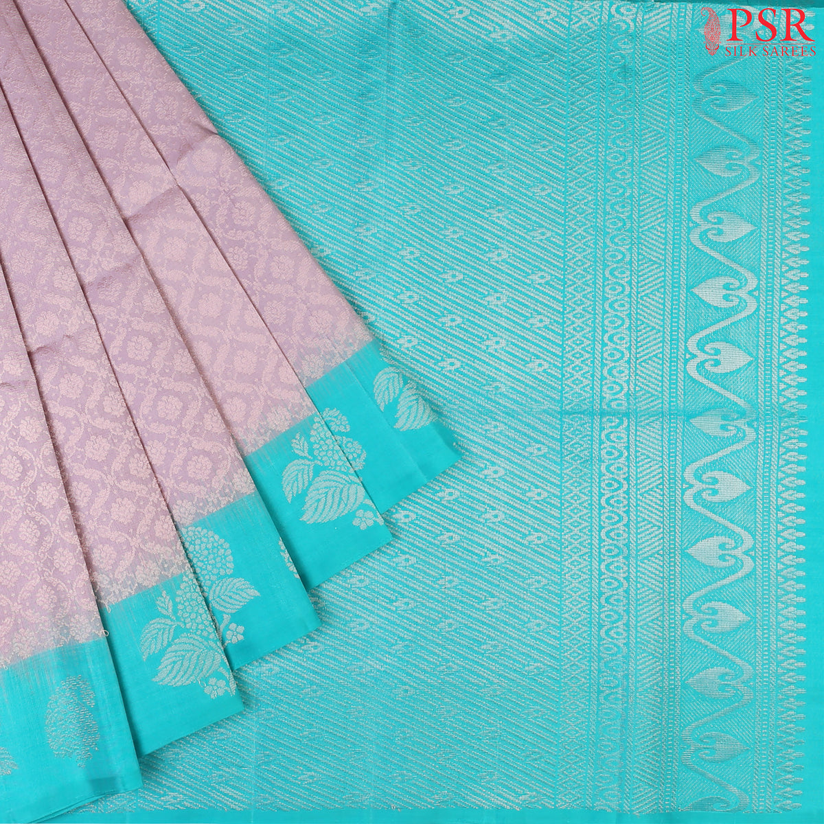 Introducing PSR Silk Sarees' Grape Mist Soft Silk Saree, a true blend of elegance and charm.