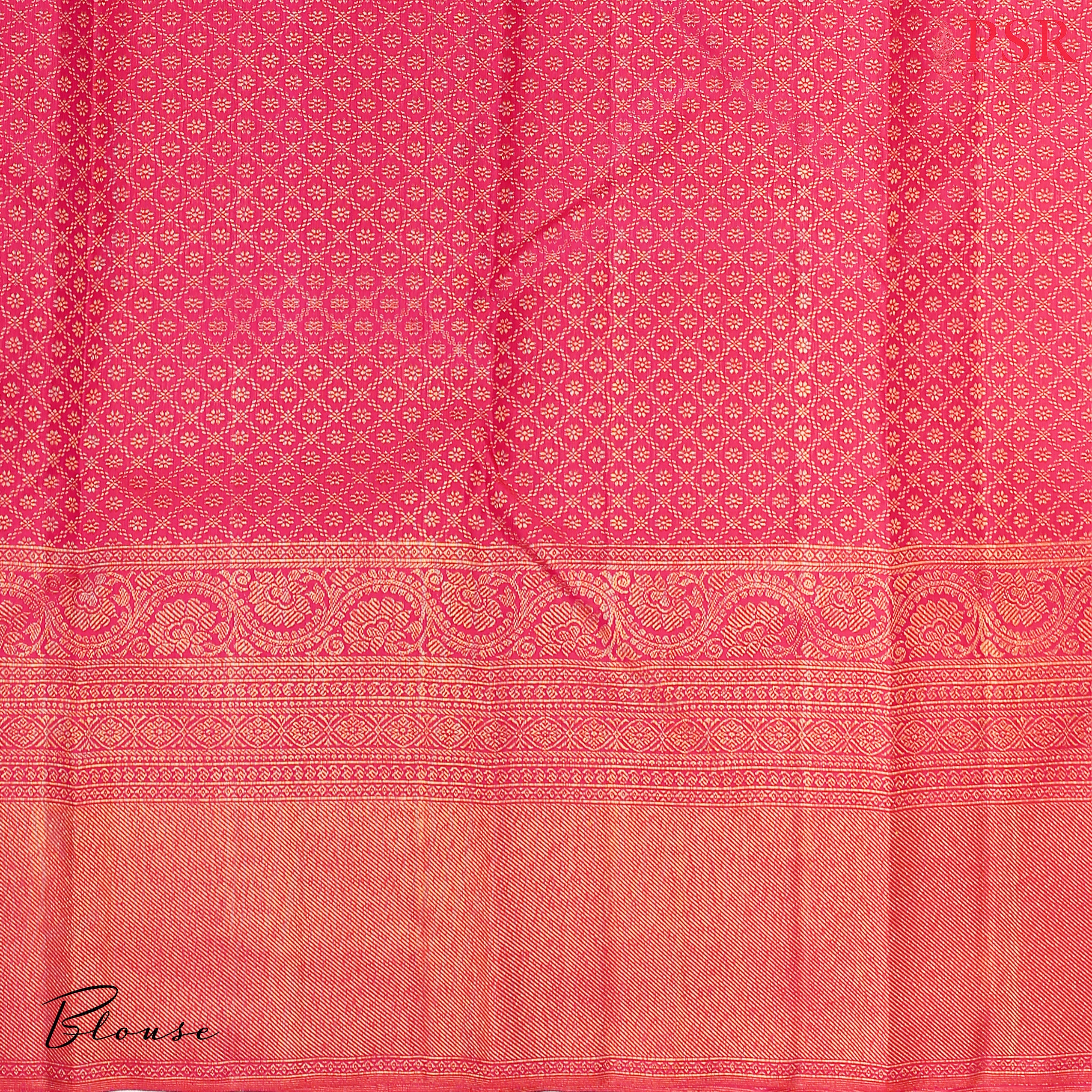 This Hot Pink Kanchipuram Silk Saree from PSR Silk Sarees is a striking masterpiece from the "Vaichitrya Kanjivaram" collection