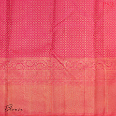 This Hot Pink Kanchipuram Silk Saree from PSR Silk Sarees is a striking masterpiece from the "Vaichitrya Kanjivaram" collection