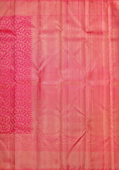 This Hot Pink Kanchipuram Silk Saree from PSR Silk Sarees is a striking masterpiece from the "Vaichitrya Kanjivaram" collection