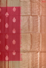 Garnet Red Soft Silk Saree