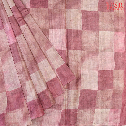 Onion Pink Pink Kadhi Tussar Silk Saree