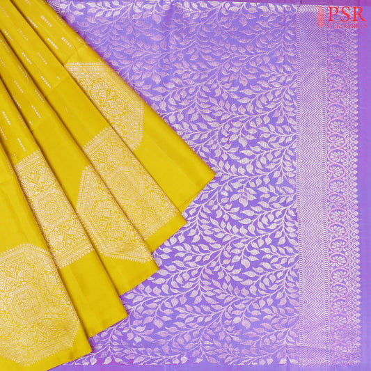 Olive Yellow Soft Silk Saree