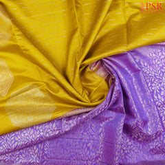 Olive Yellow Soft Silk Saree