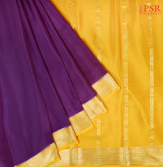 Dark Purple Mysore Silk Saree