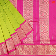 Chartreuse Green Yard Silk Saree