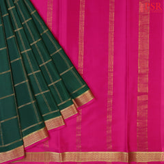 Dark Green Mysore Silk Saree