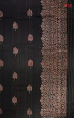 Black Banaras Jute Silk Saree