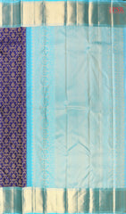 Berry Blue Kanchipuram Silk Saree