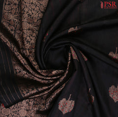 Black Banaras Jute Silk Saree