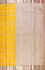 Yellow Fancy Kanchi Silk Saree