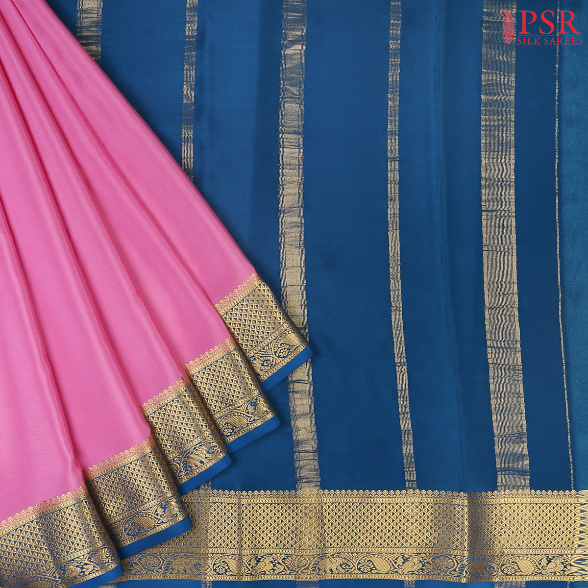 Taffy Pink Mysore Silk Saree