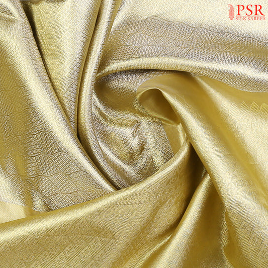 Golden Beige Kanchipuram Silk Saree