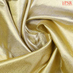 Golden Beige Kanchipuram Silk Saree