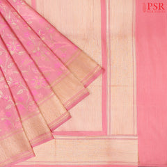 Taffy Pink Banarasi Silk Saree