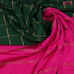 Dark Green Mysore Silk Saree