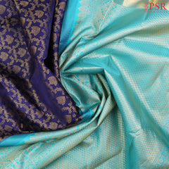 Berry Blue Kanchipuram Silk Saree