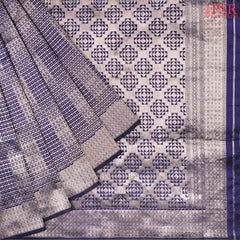 Dark Carbon Blue Banaras Silk Saree