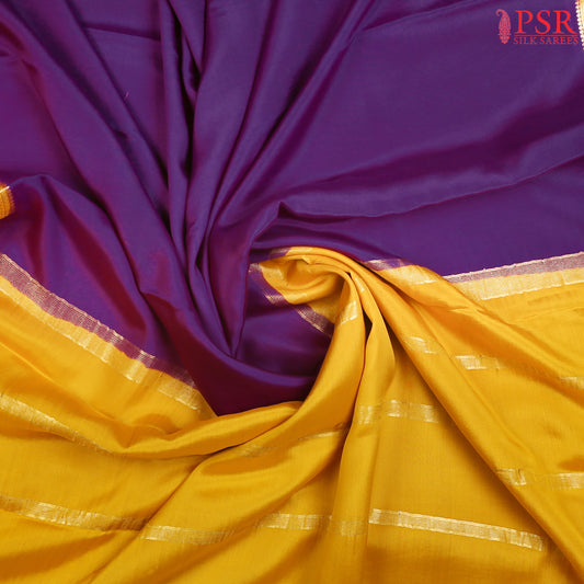 Dark Purple Mysore Silk Saree