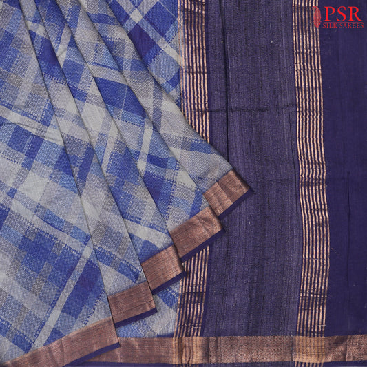 Blue Hues Kadhi Tussar Silk Saree