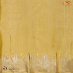 Olive Yellow & Flamingo Pink Kanchipuram Silk Saree