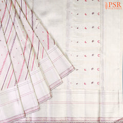 Silver Bridal Kanjivaram Silk Saree