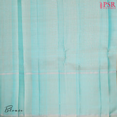 Capri Blue Kanchipuram Silk Saree