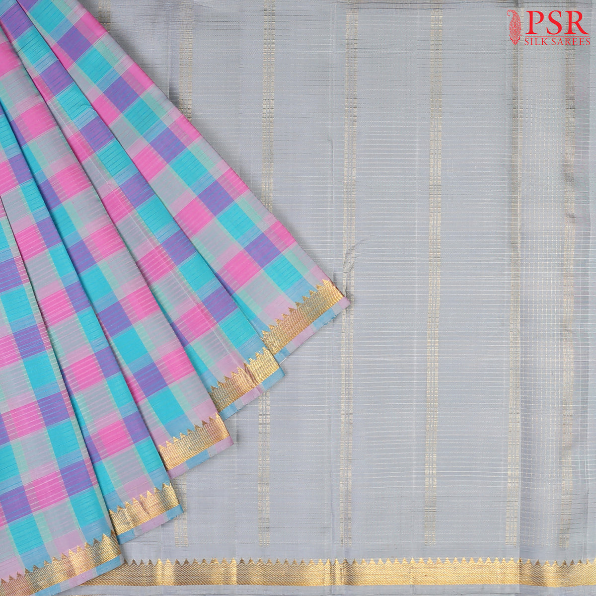 Multicolor Arani Silk Saree