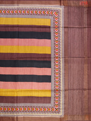 Dark Brown Munga Silk Saree