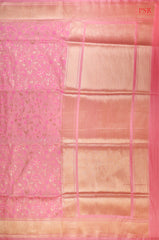 Taffy Pink Banarasi Silk Saree