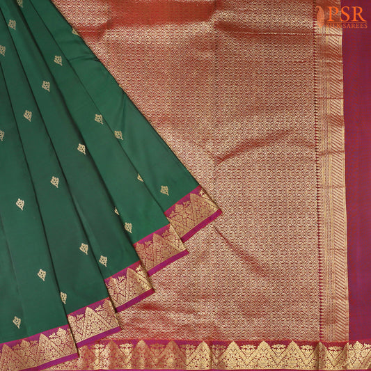 Dark Green Fancy Kanchipuram Silk Saree