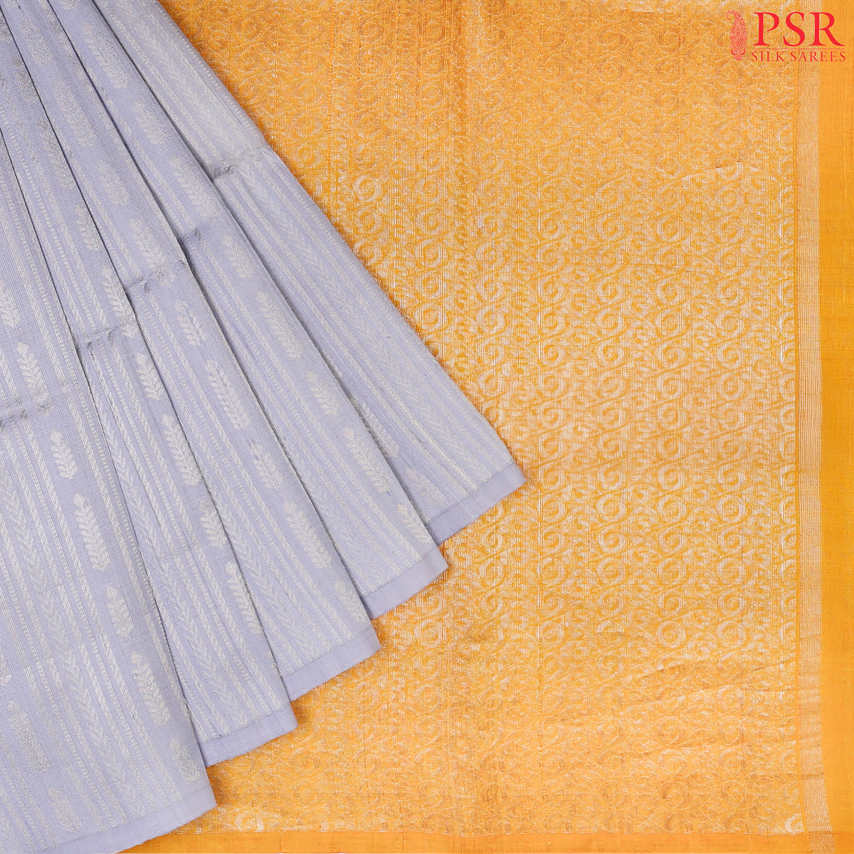 Cool Grey Jute Soft Silk Saree