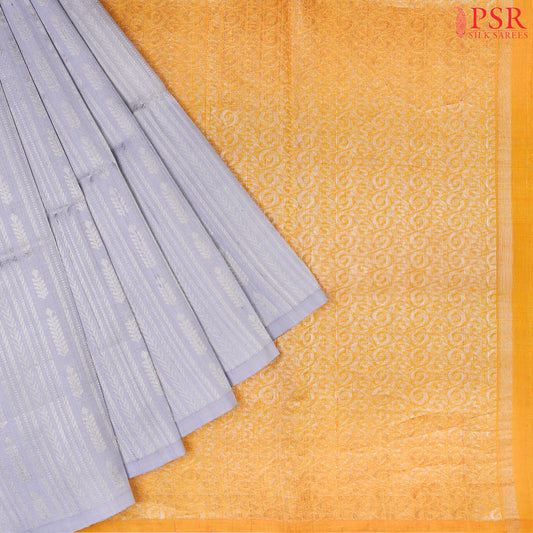 Cool Grey Jute Soft Silk Saree