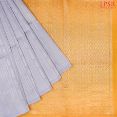 Cool Grey Jute Soft Silk Saree