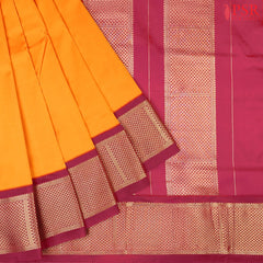 Mambala Yellow Nine Yards Silk Saree