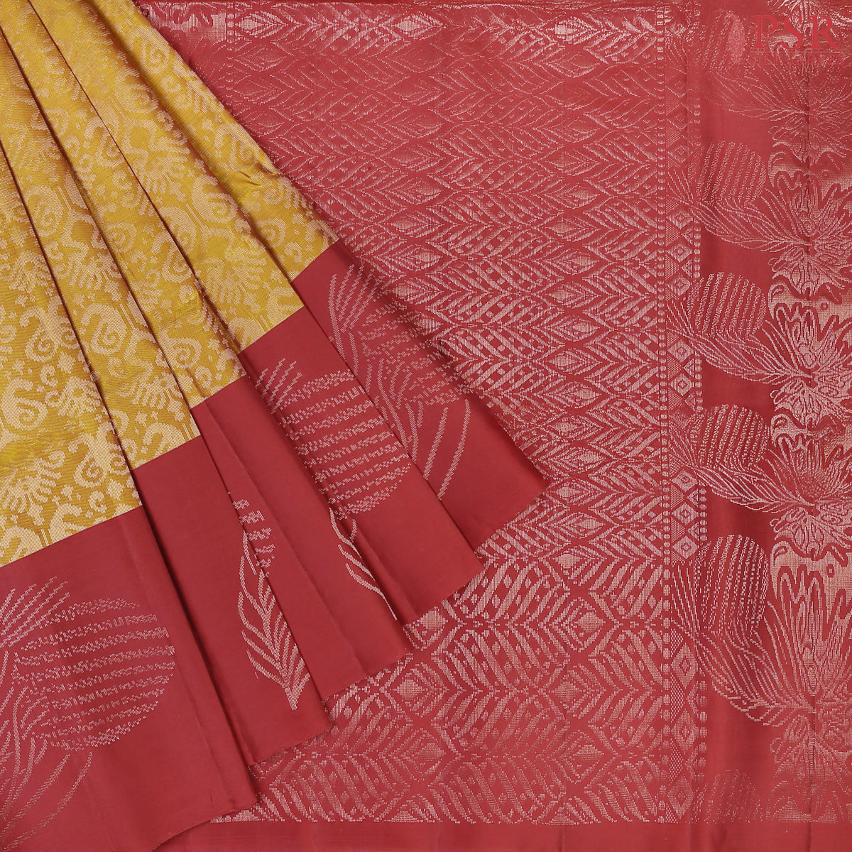 Mustard Yellow Soft Silk Mix Saree